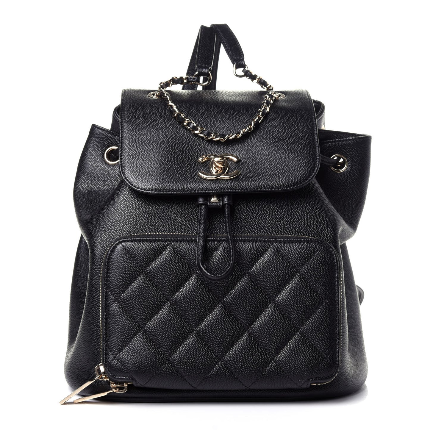 Caviar Quilted Business Affinity Backpack Black