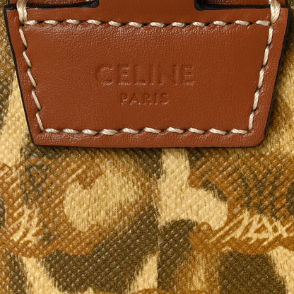 Celine Triomphe Cheetah Canvas Large Travel Duffle Brown 5 of 9