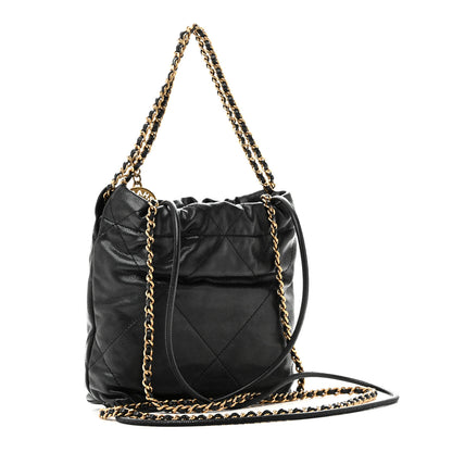 Chanel Shiny Caviar Quilted Monochrome Mini Chanel 22 Black 3 of 11
