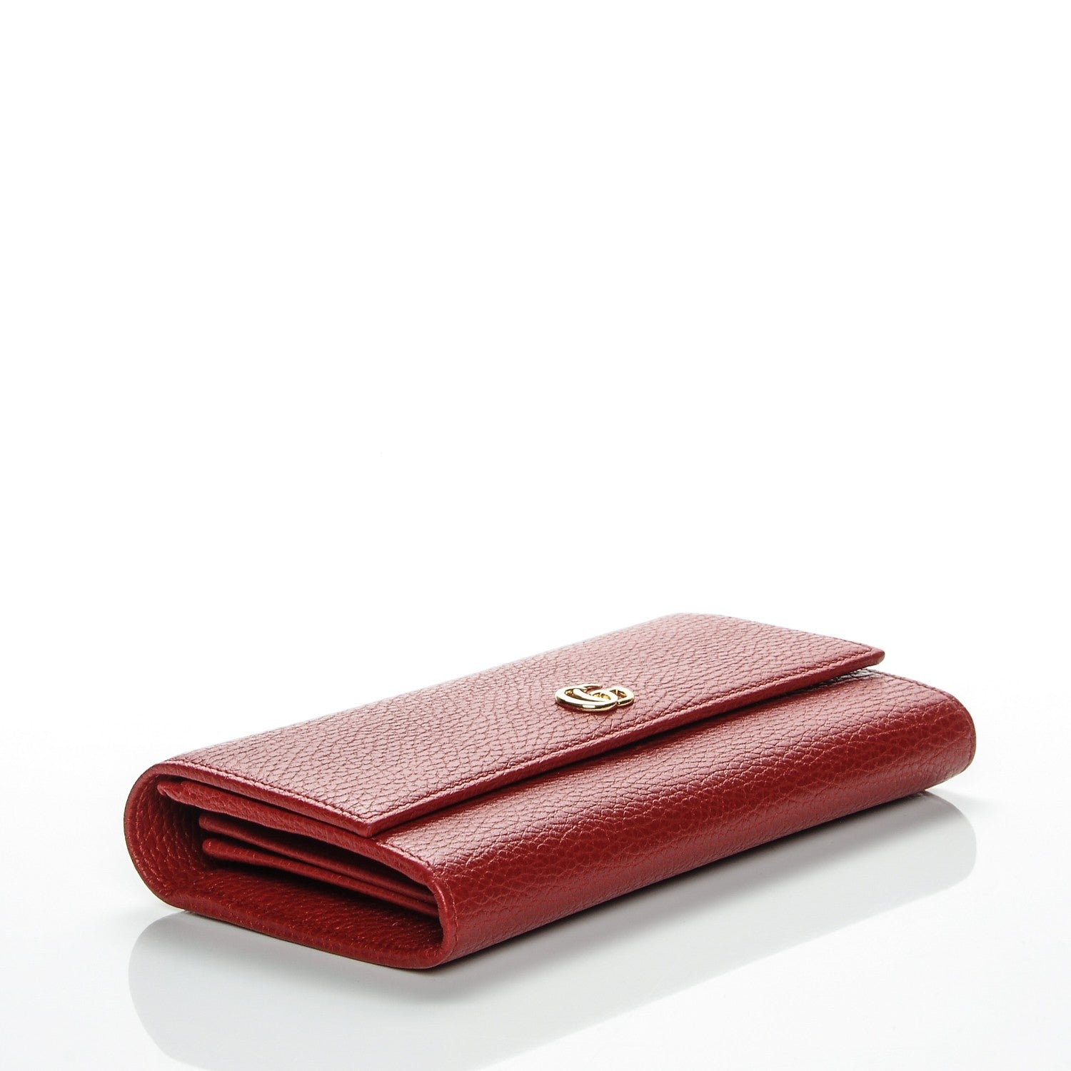 Gucci Dollar Calfskin GG Marmont Continental Wallet Hibiscus Red 4 of 7