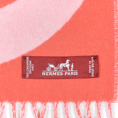 Hermes Cashmere Casaque Charms Muffler Grenadine Rose Bonbon 4 of 5