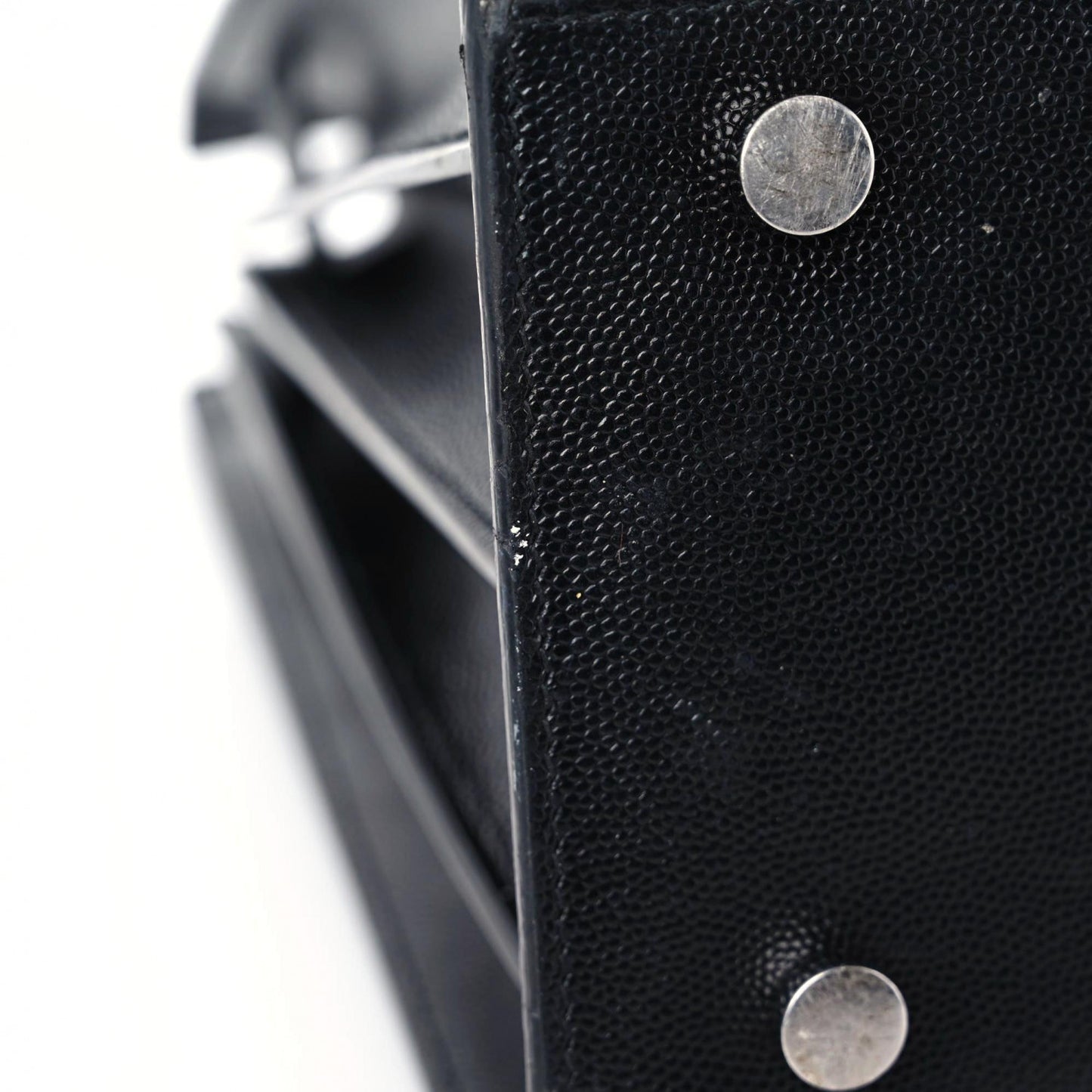 Grained Calfskin Small Sac De Jour Black