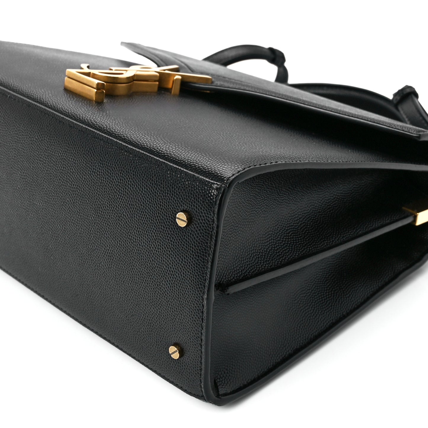 Grain de Poudre Medium Classic Monogram Cassandra Top Handle Black Rouge Legion