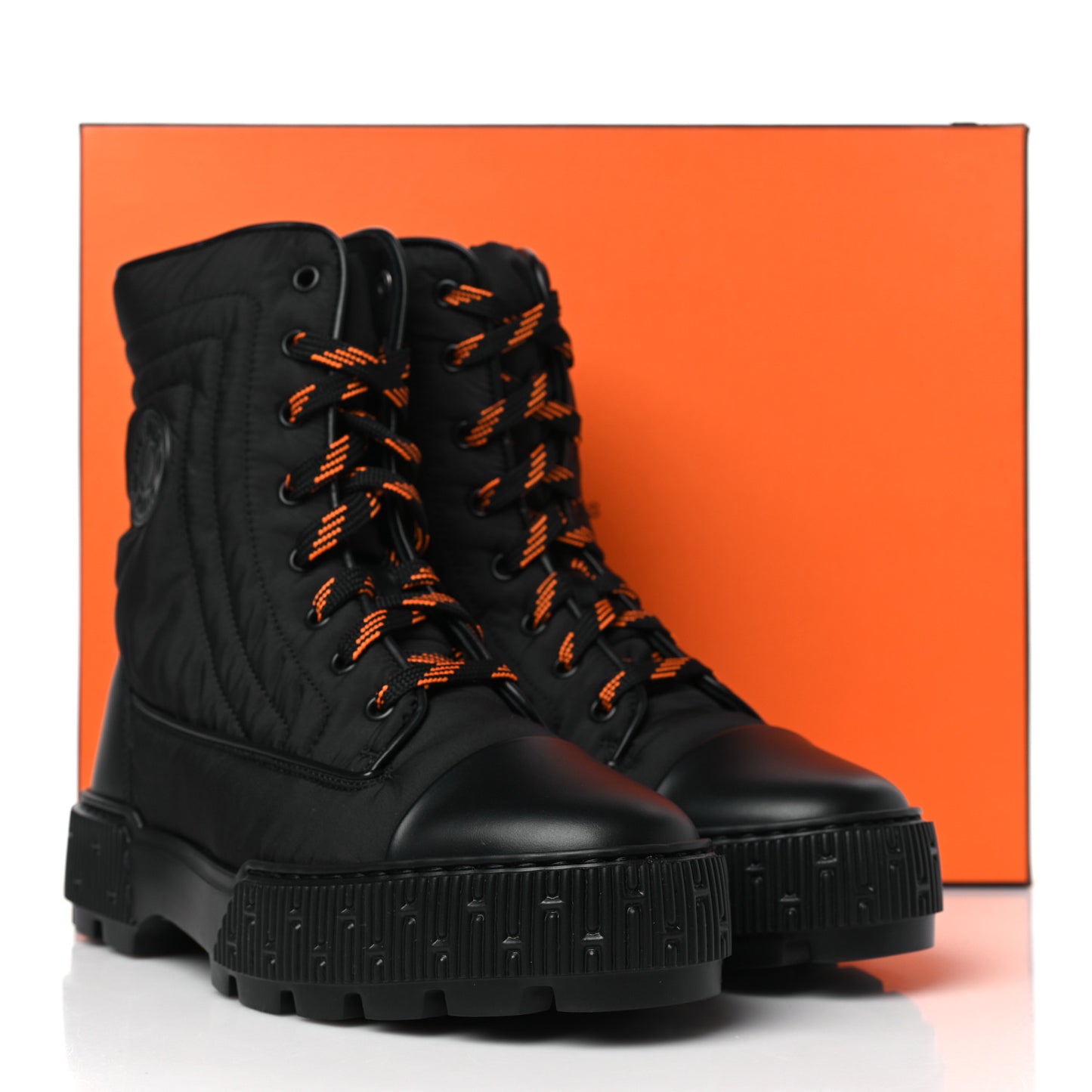 Calfskin Parachute Fresh Ankle Boots 38.5 Black