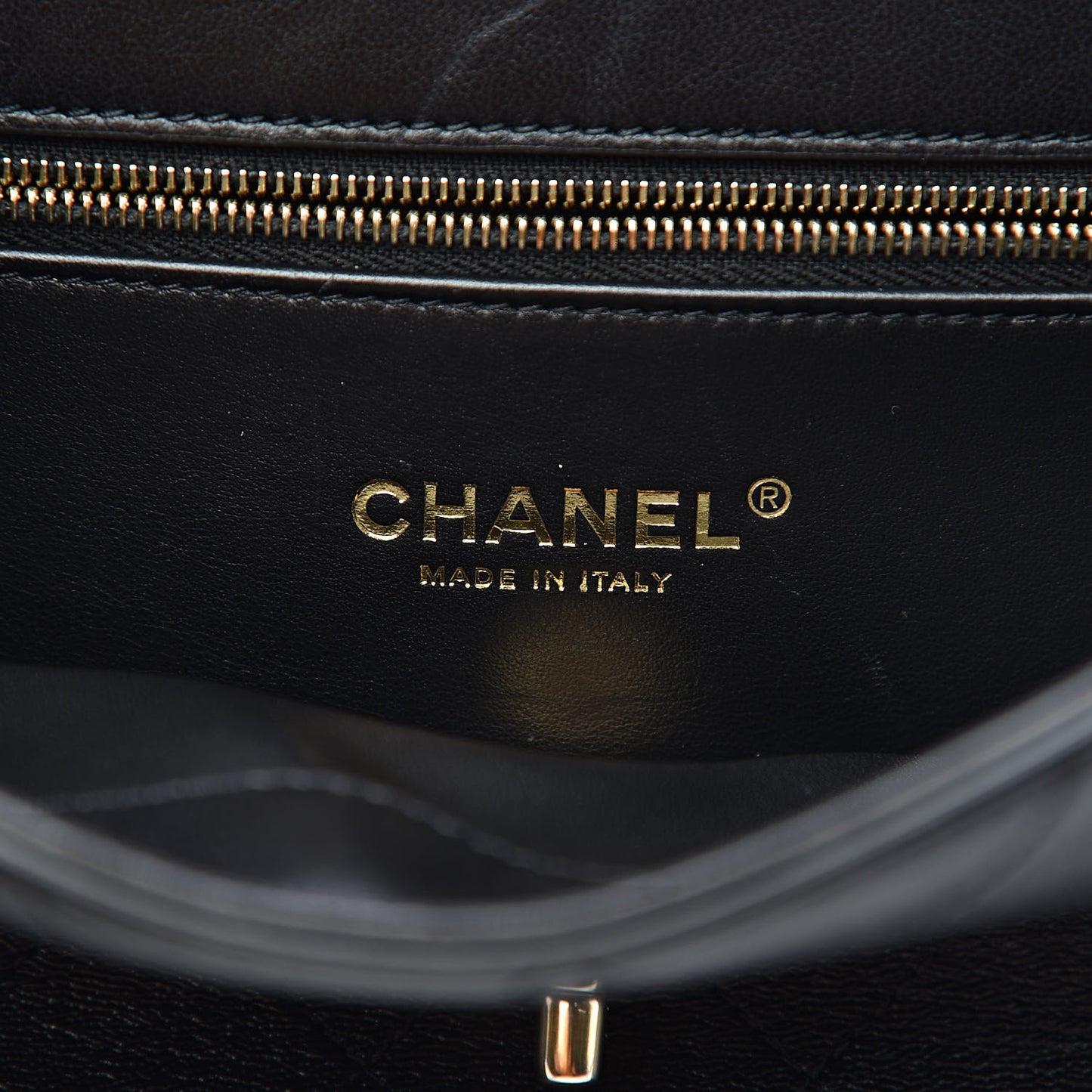 Goatskin Stitched Flap Black