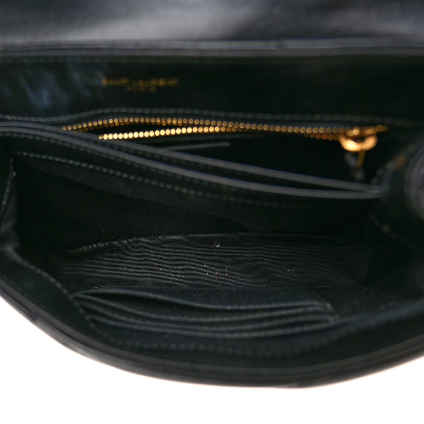 Calfskin Y Quilted Monogram Toy Loulou Crossbody Bag Black
