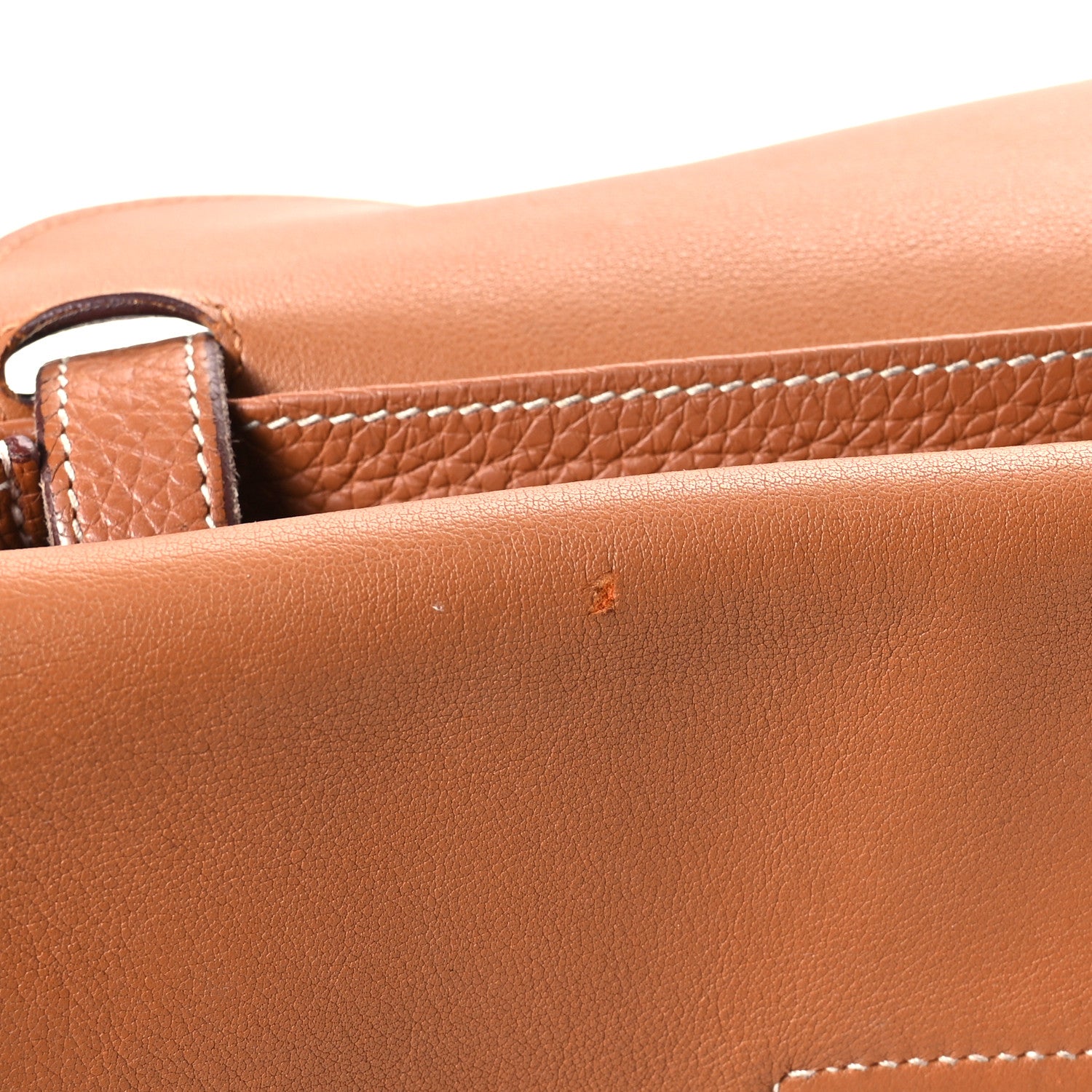 Hermes Taurillon Clemence Halzan 31 Gold 13 of 14