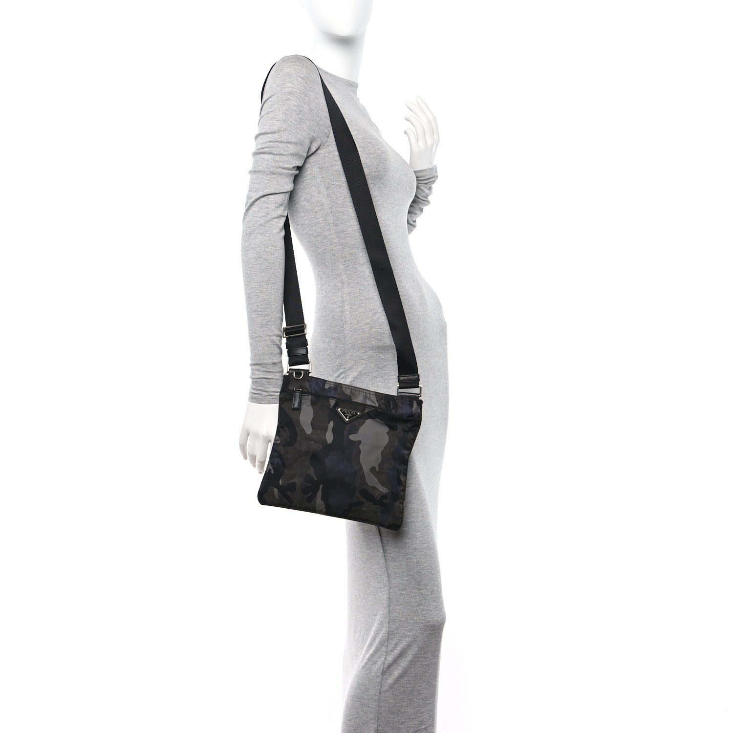 Prada Tessuto Nylon Camouflage Messenger 2 of 11