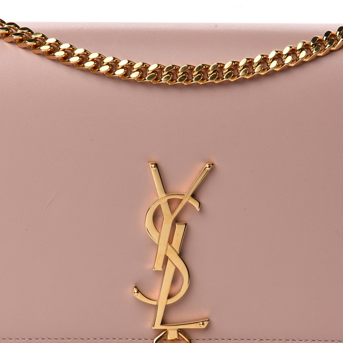 Smooth Calfskin Medium Classic Monogram Kate Tassel Satchel Pink