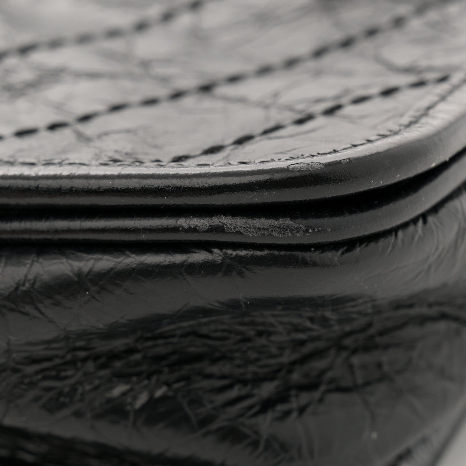 Saint Laurent Crinkled Calfskin Matelasse Monogram Niki Chain Wallet Black 13 of 13