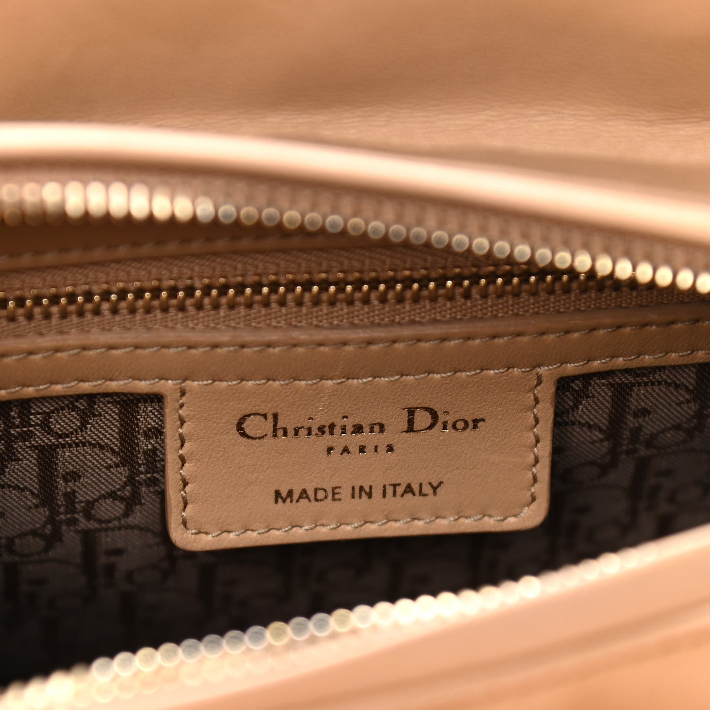 Lambskin Cannage Medium Lady Dior Beige