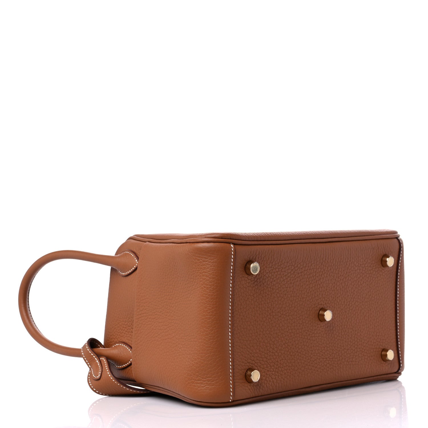 Hermes Taurillon Clemence Lindy 26 Gold 4 of 10