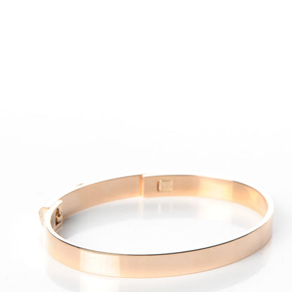 Hermes 18K Rose Gold Diamond PM Collier De Chien Bracelet ST 3 of 6