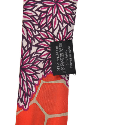 Hermes Silk The Three Graces Twilly Vermillion Fuchsia 2 of 5