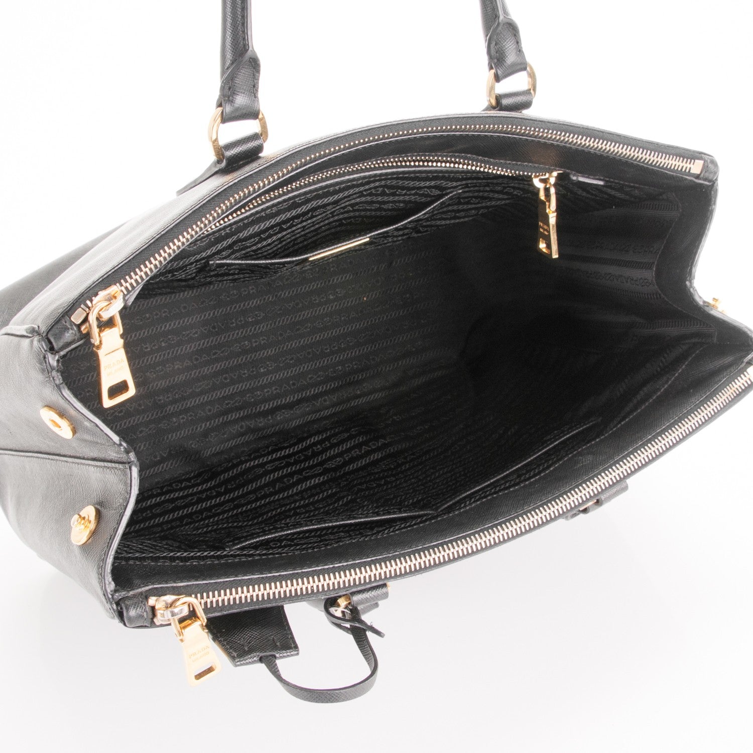 Prada Saffiano Large Galleria Double Zip Tote Black 5 of 8