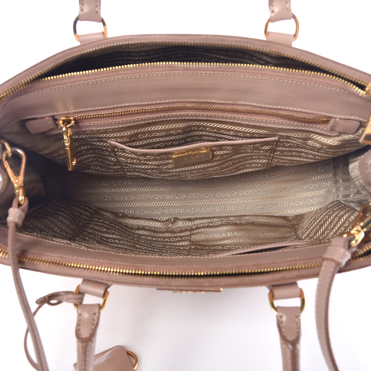 Saffiano Medium Galleria Double Zip Tote Cammeo