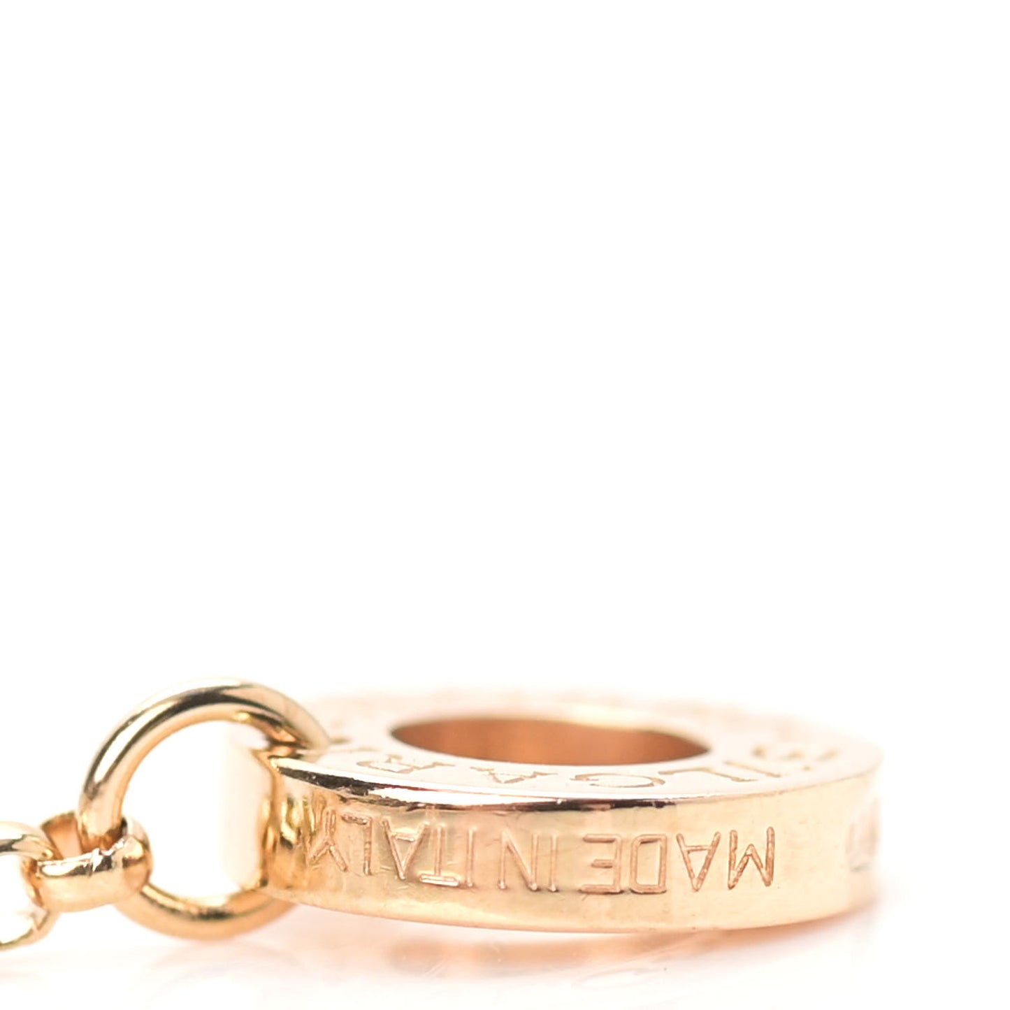 18K Rose Gold Cermet Small B.Zero1 Pendant Necklace