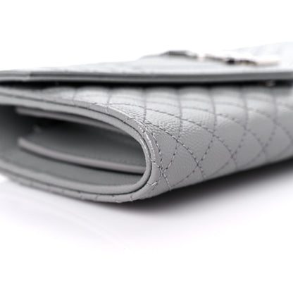 Saint Laurent Grain De Poudre Mixed Matelasse Triquilt Large Monogram Wallet Stone 7 of 8