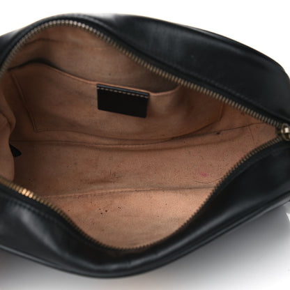 Gucci Calfskin Matelasse Small GG Marmont Chain Shoulder Bag Black 4 of 10