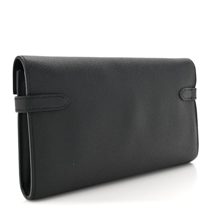 Hermes Epsom Kelly Longue Wallet Black 3 of 14