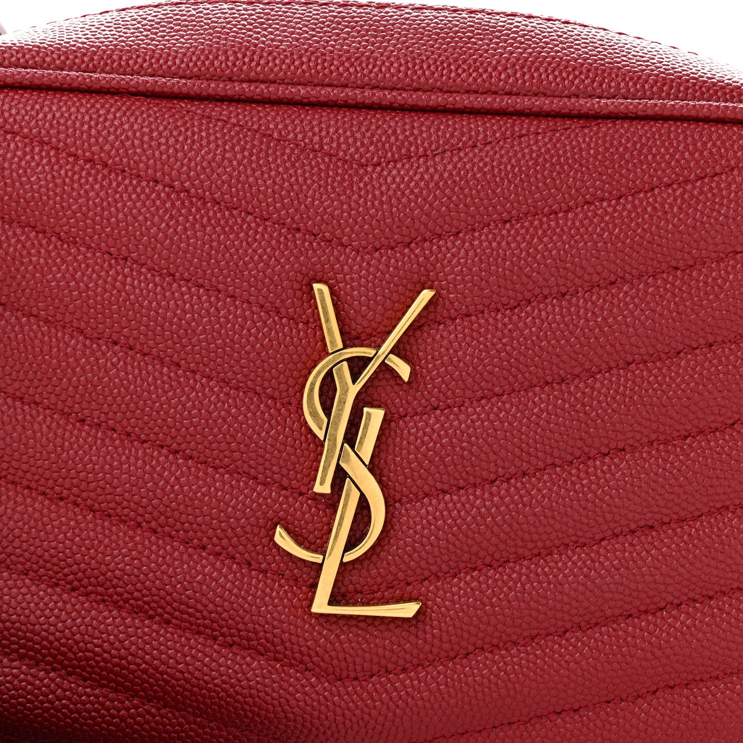 Saint Laurent Grain De Poudre Matelasse Monogram Mini Lou Camera Bag Opyum Red 8 of 10