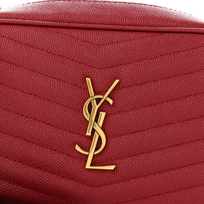Saint Laurent Grain De Poudre Matelasse Monogram Mini Lou Camera Bag Opyum Red 8 of 10