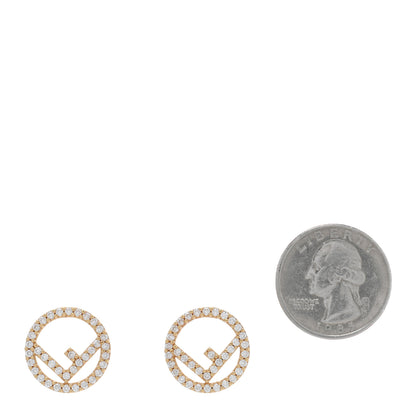 Fendi Metal Crystal F is Fendi Earrings Gold 2 of 5