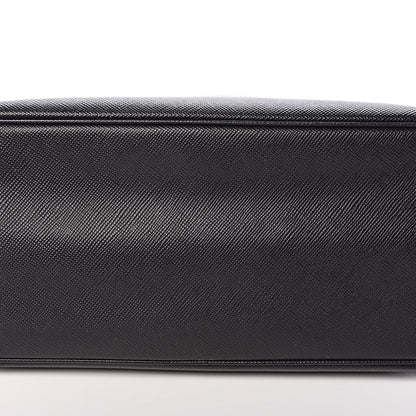 Prada Saffiano Cuir Medium Double Bag Black Fuoco 18 of 18