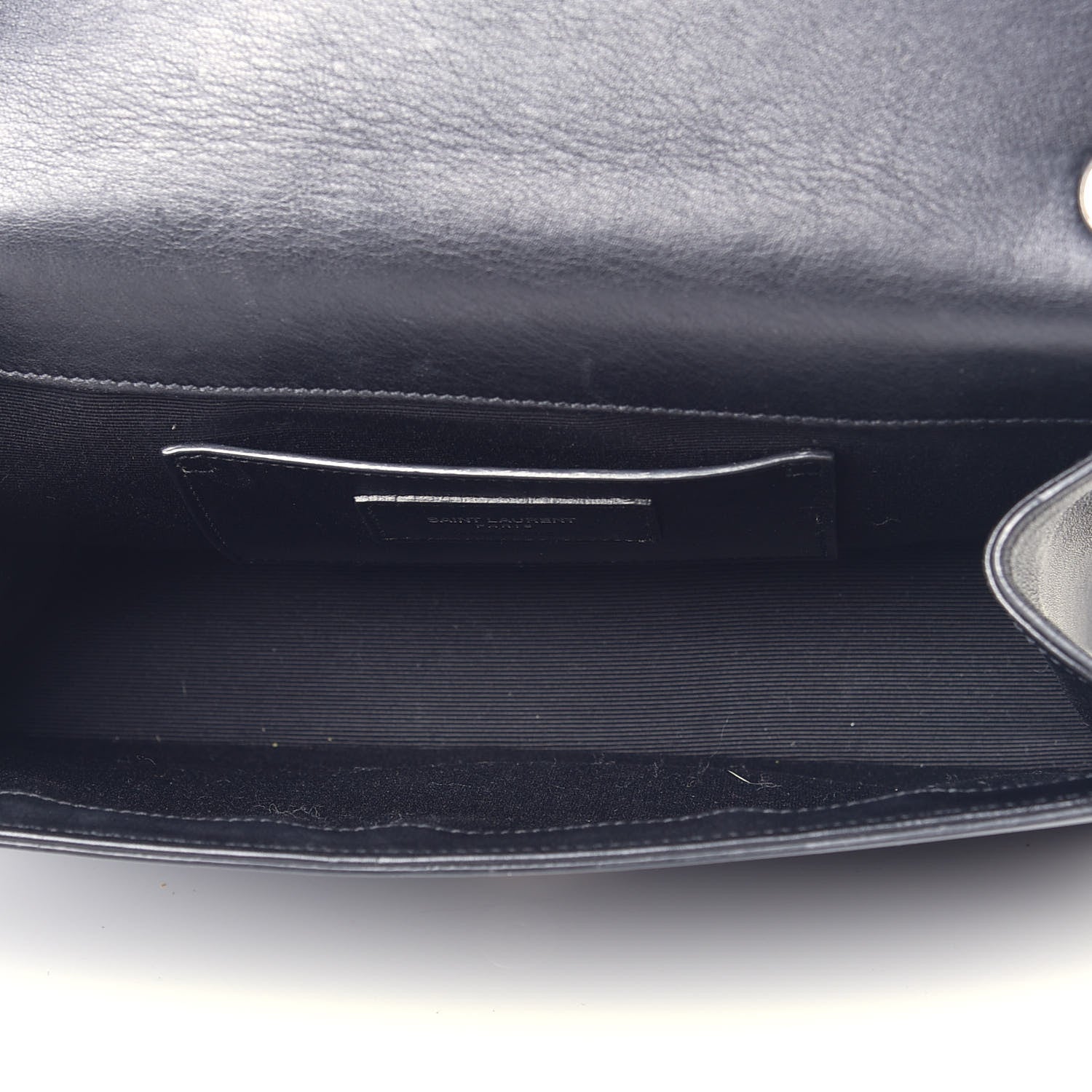 Saint Laurent Calfskin Studded Medium Monogram Satchel Black 5 of 10