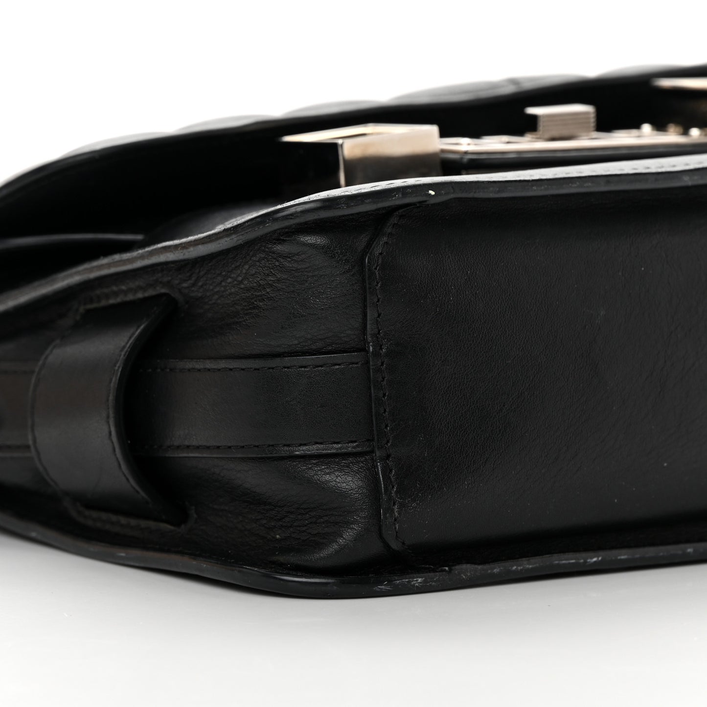 Lambskin Quilted Mini PS11 Classic Shoulder Bag Black