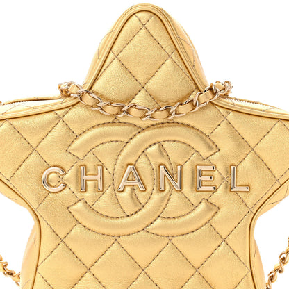 Chanel Metallic Lambskin Quilted Walk Of Fame Star Bag Gold 8 of 10