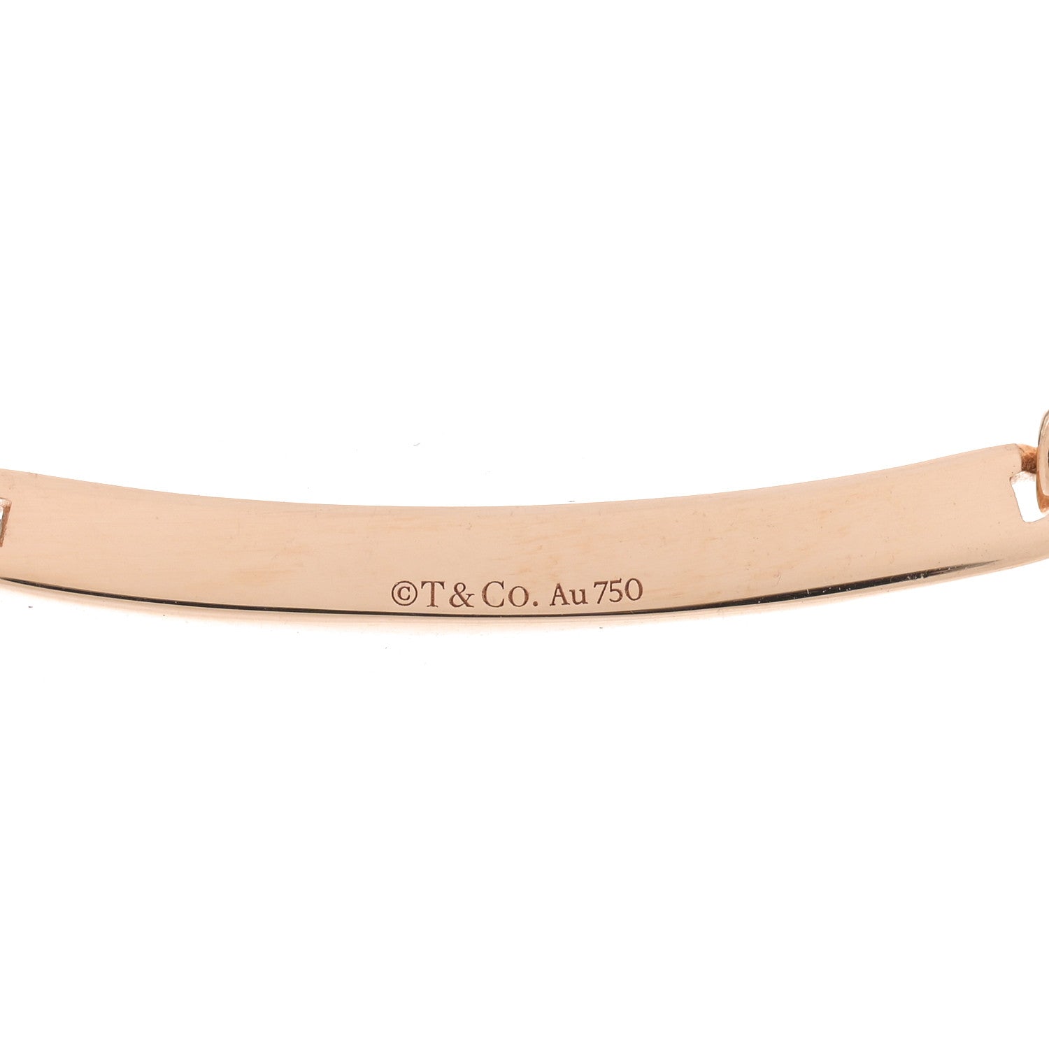Tiffany 18K Rose Gold Diamond Micro Link ID Chain Necklace 4 of 5