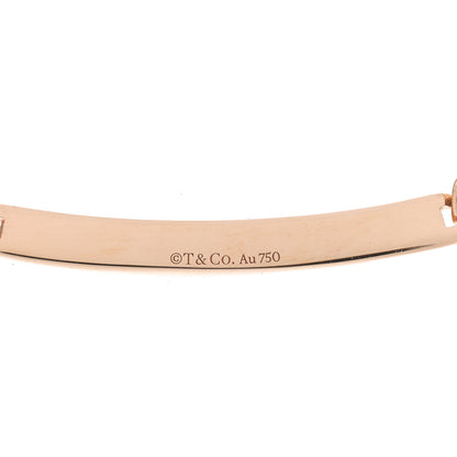 Tiffany 18K Rose Gold Diamond Micro Link ID Chain Necklace 4 of 5