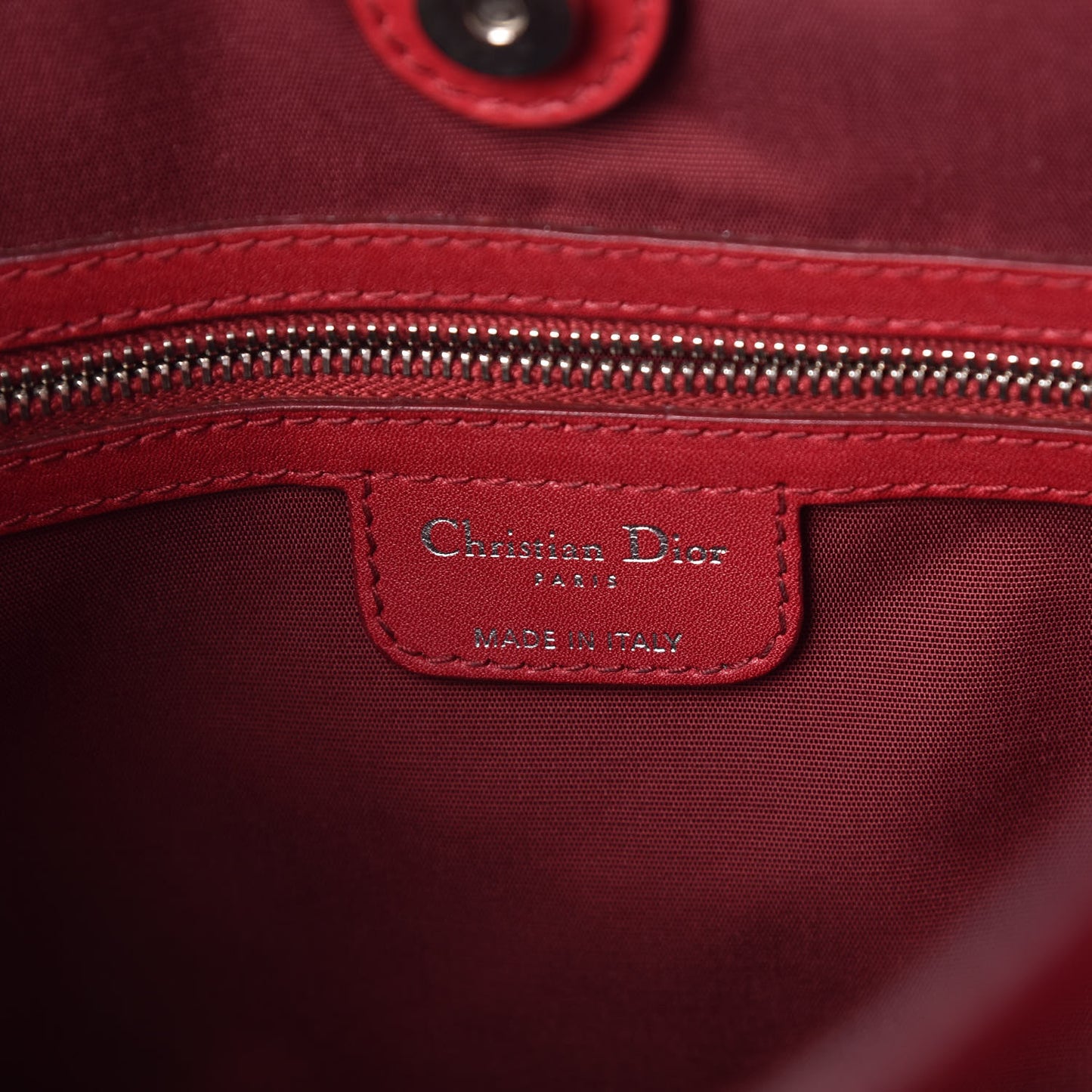 Coated Canvas Cannage Small Panarea Tote Red