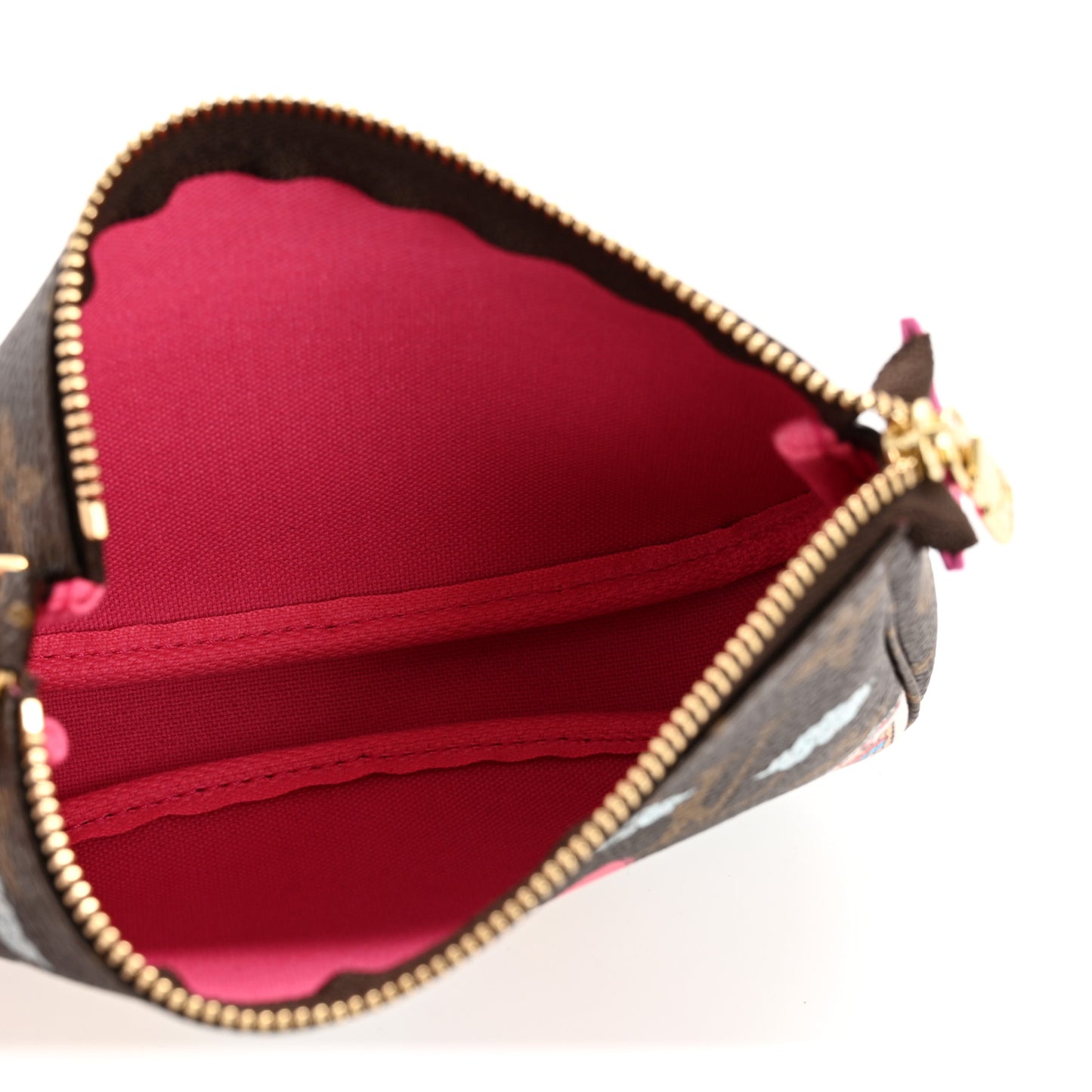 Monogram 2022 Christmas Animation Seoul Mini Pochette Accessories Fuchsia
