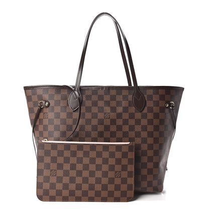 Louis Vuitton Damier Ebene Neo Neverfull MM Rose Ballerine 1 of 13