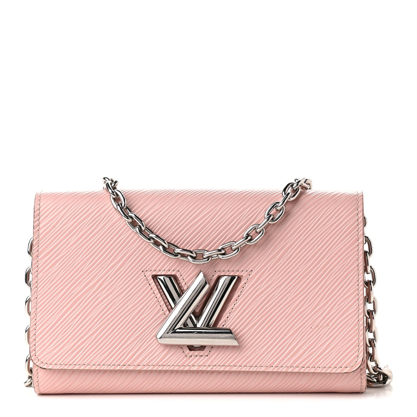 Epi Twist Chain Wallet Rose Ballerine