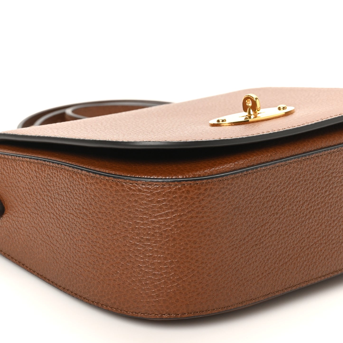 Natural Grained Calfskin Small Darley Satchel Oak