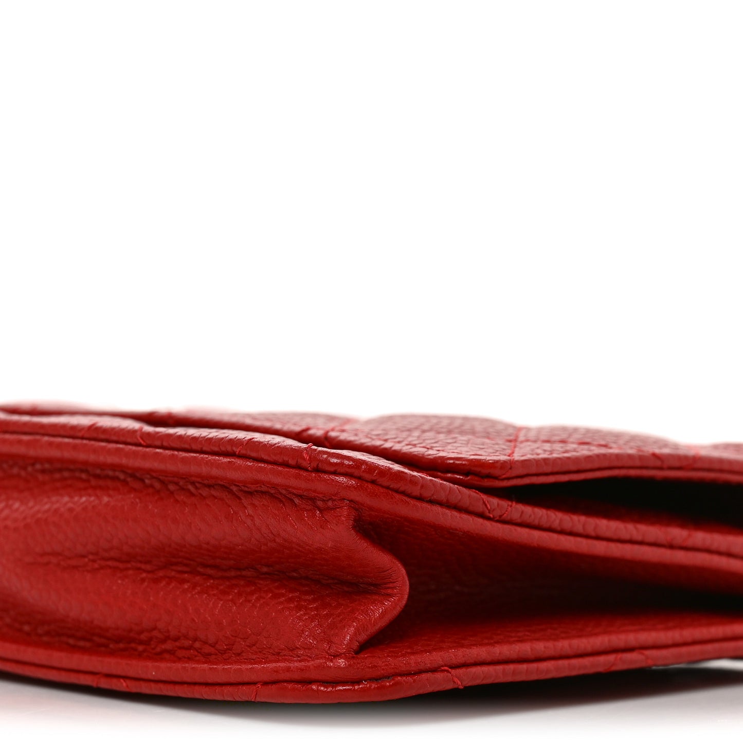 Caviar Quilted Wallet on Chain WOC Red
