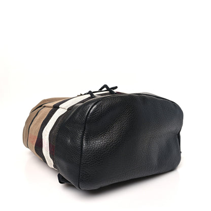 Burberry Canvas Mega Check Drifton Backpack Black 4 of 9