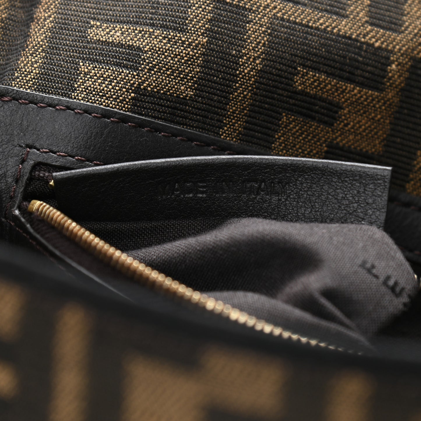 Fabric Jacquard FF 1974 Medium Baguette Tobacco Moro Black