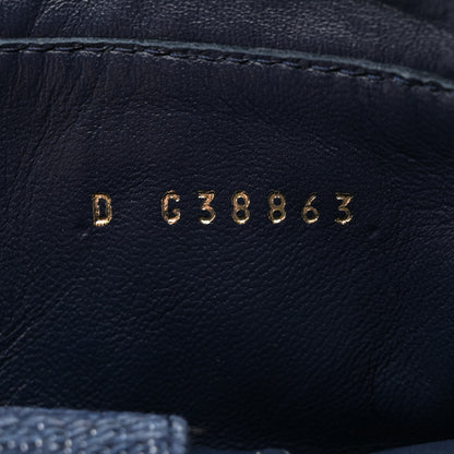 Chanel Denim Patent Lambskin Quilted CC Lace Up Combat Boots 36 Navy Blue Black 6 of 9