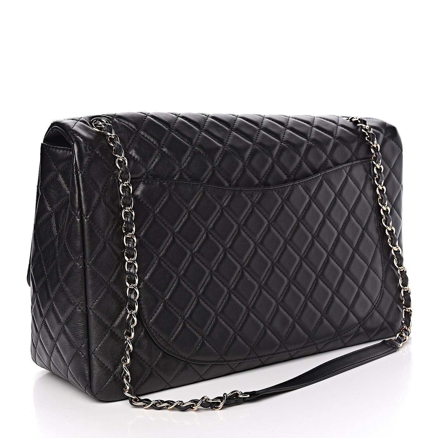 Chanel Calfskin Quilted XXL Travel Flap Bag Black 3 of 11