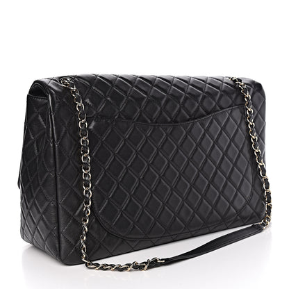Chanel Calfskin Quilted XXL Travel Flap Bag Black 3 of 11