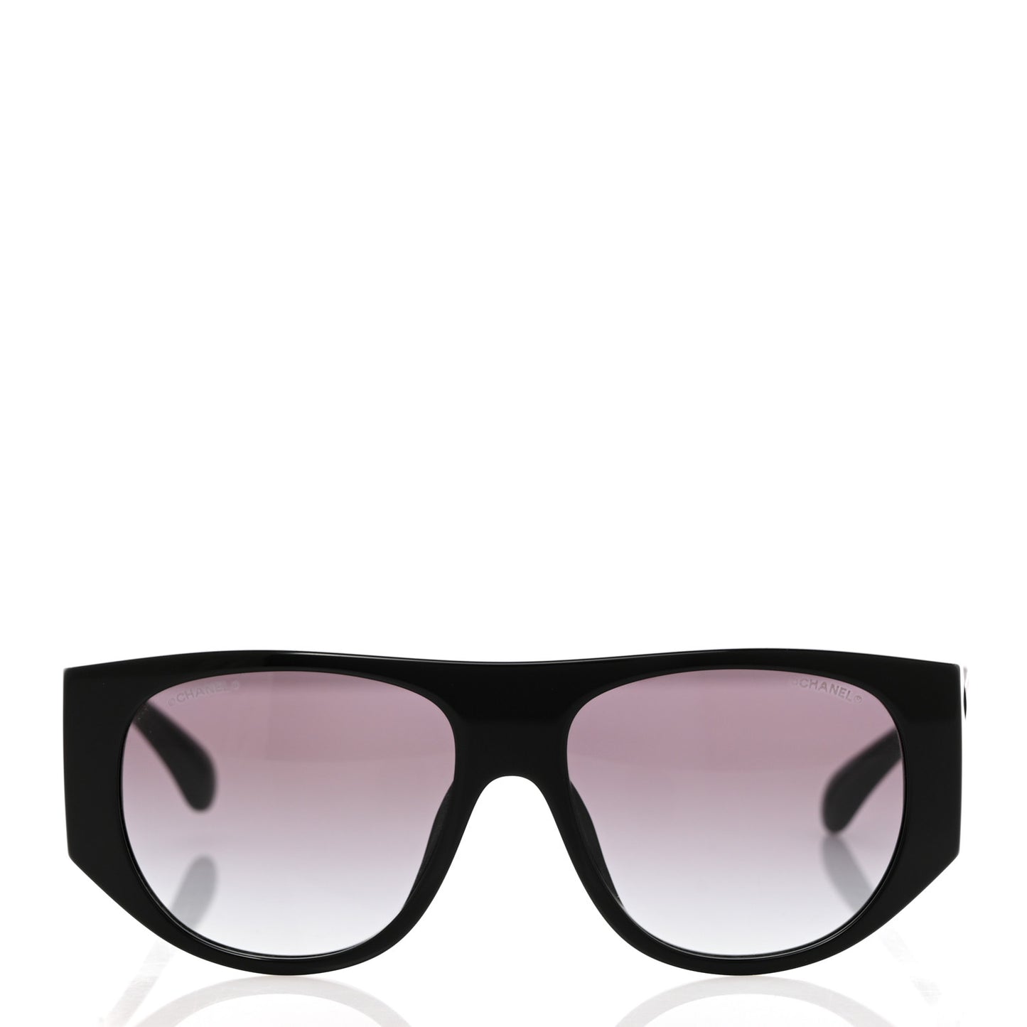 Acetate Quilted CC Pilot Sunglasses 71465 Black