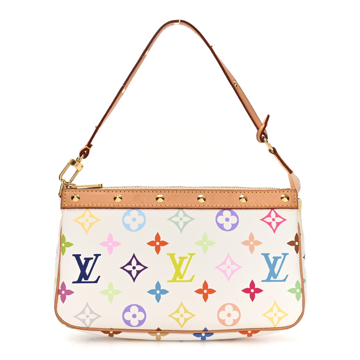 Louis Vuitton Monogram Multicolor Pochette Accessories White 1 of 11