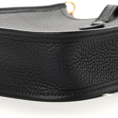 Hermes Taurillon Clemence Evelyne TPM Black 10 of 13