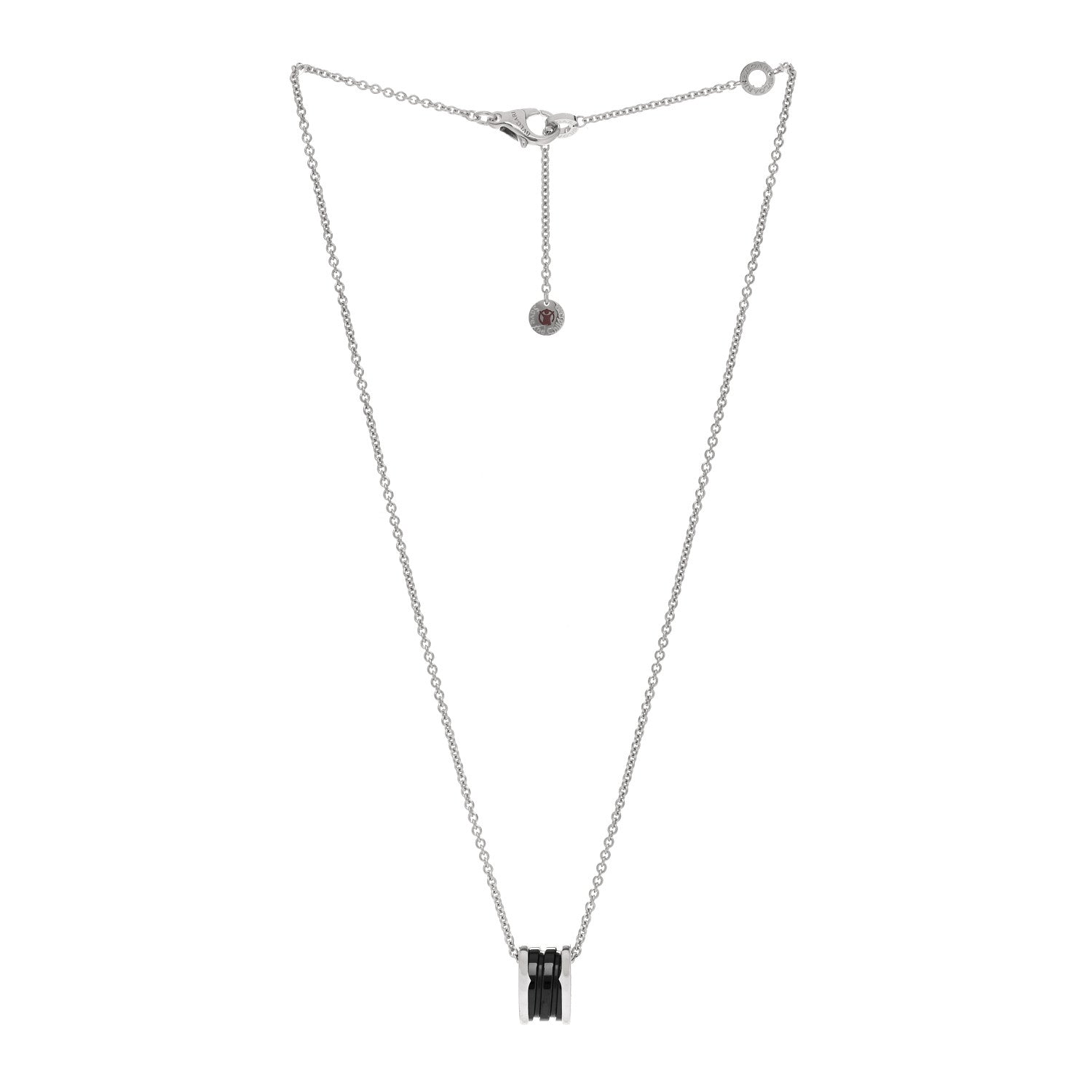 Bulgari Sterling Silver Ceramic Save The Children Pendant Necklace 3 of 7