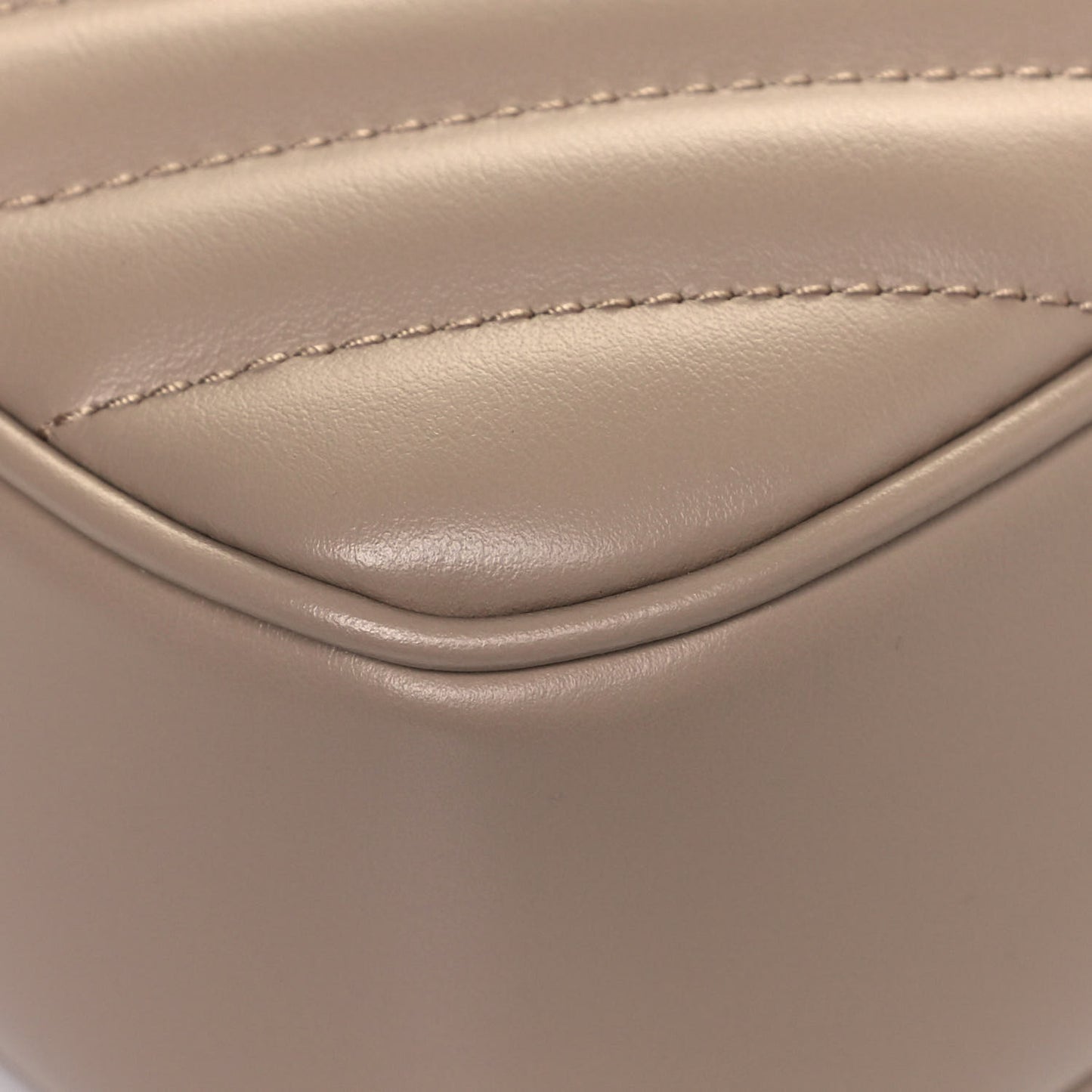 Calfskin Matelasse Monogram Lou Camera Bag Dark Beige