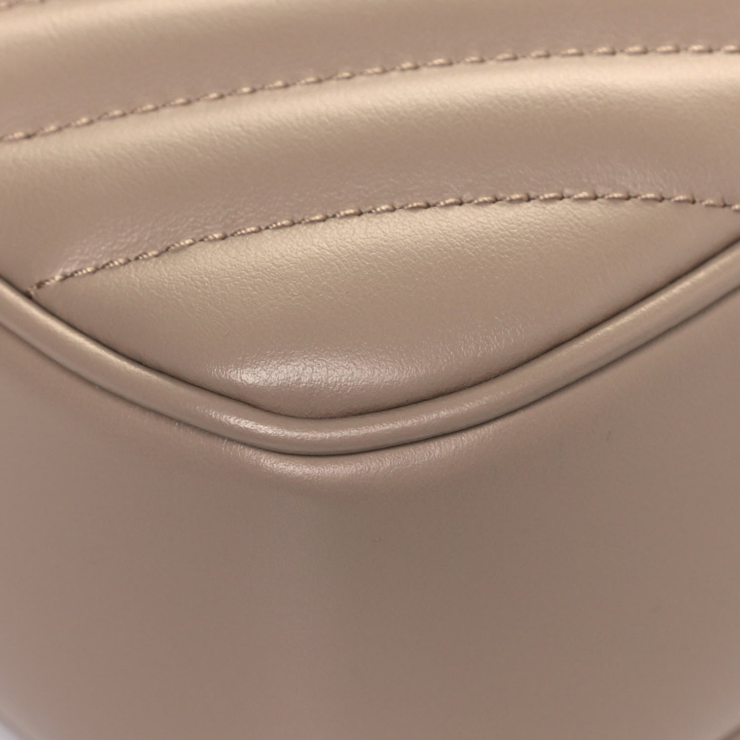 Saint Laurent Calfskin Matelasse Monogram Lou Camera Bag Dark Beige 7 of 11